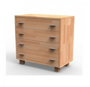 Pevná masívna komoda K4Z, BUK morenie tabak Obrázok pre Pevná masívna komoda K4Z, BUK morenie tabak