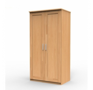 Obrázok pre Dvojdverová masívna skriňa UNI2 DD, BUK morenie tabak